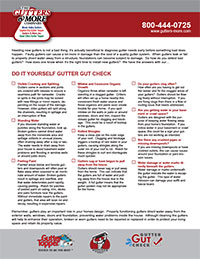 DIY Gutter Gut Check Sheet