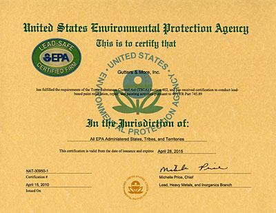 epa lead certificate
